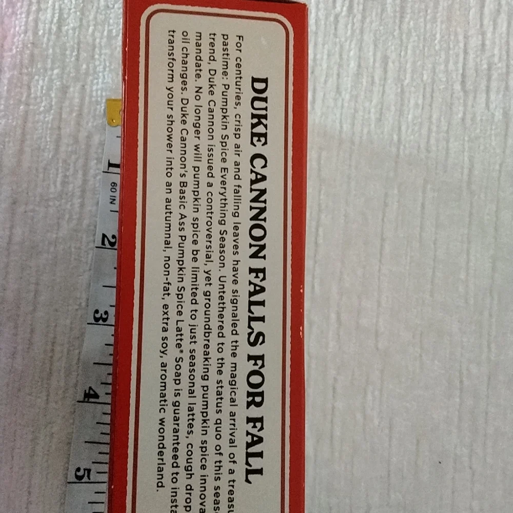 Duke Cannon Pumpkin Spice Latte Scented 10 Ounce Soap Bartripled Milled New